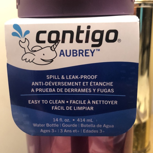 Contigo Water Bottle Spill & Leak-Proof in Eggplant - Picture 2 of 5